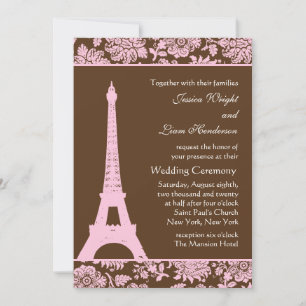 Paris and Chocolate Wedding Invitation