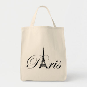 Paris and Eiffel Tower Tote Bag