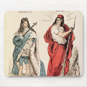 Paris and Versailles Glaring at Each Other, 1871 Mouse Mat