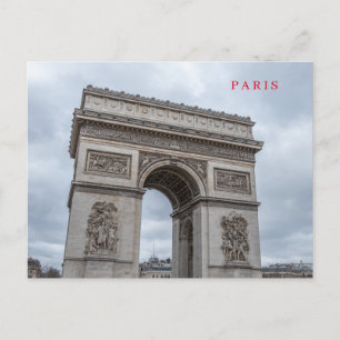 Paris Arc de Triomphe view postcard