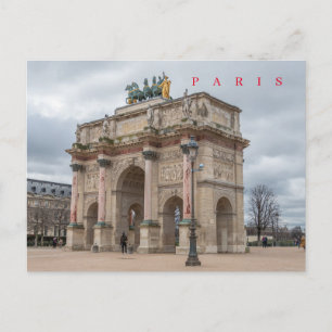Paris Arc du Carrousel view postcard