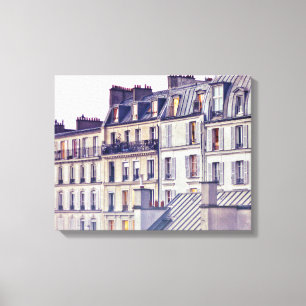 Paris Architecture   Roof Top Building Canvas Print