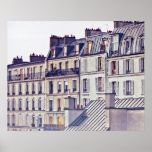 Paris Architecture   Roof Top Building Poster