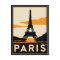 paris art deco retro travel poster