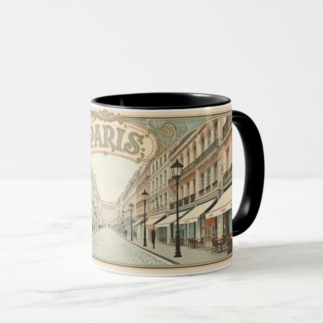Paris Art Nouveau Mug (Front Right)