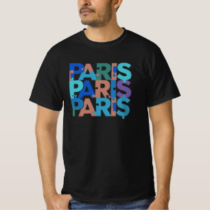 Paris: Artful Puzzle Typography 4 T-Shirt