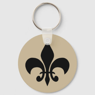 Paris at Night Beige Key Chain