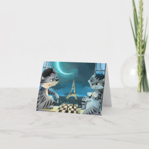 Paris at Night Blank Card (Various Sizes)