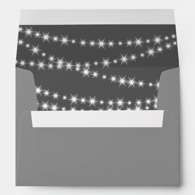 Paris at Night Invitation Envelope (grey) (Back (Bottom))