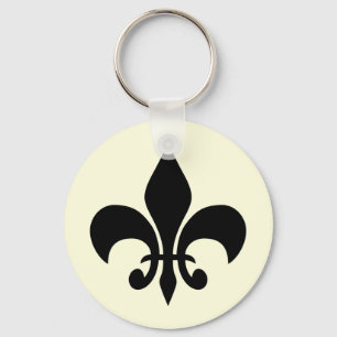 Paris at Night Off White Key Chain