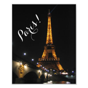 Paris at night photo print