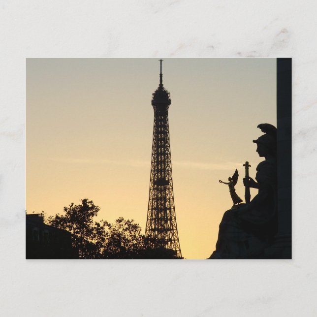 Paris at sunset postcard (Front)