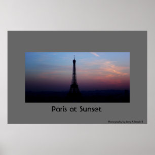 Paris at Sunset Poster