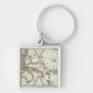 Paris Atlas Map Key Ring