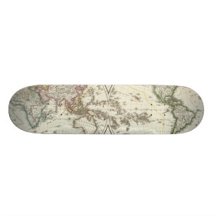Paris Atlas Map Skateboard