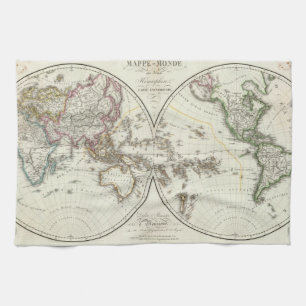Paris Atlas Map Tea Towel