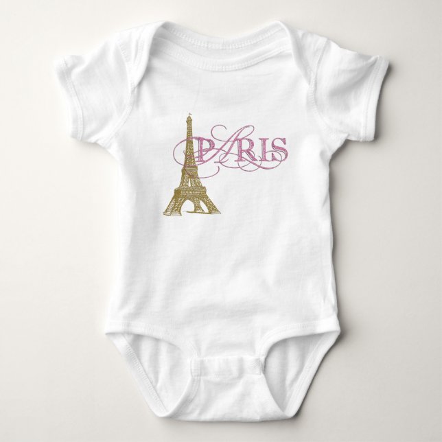 Paris Baby Girl Bodysuit (Front)