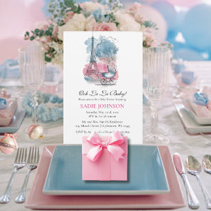 Paris Baby Shower Eiffel Tower Gender Neutral  Invitation