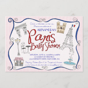 Paris Baby Shower Invitation