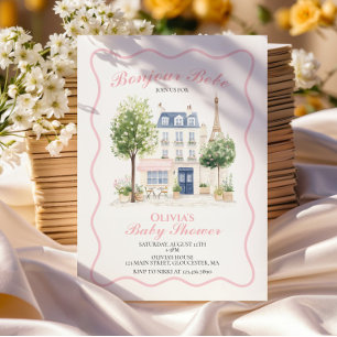 Paris Baby Shower Parisian Cafe Tea Party Invitation