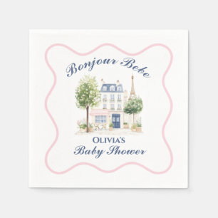Paris Baby Shower Parisian Cafe Tea Party Napkin