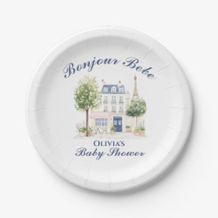 Paris Baby Shower Parisian Cafe Tea Party Paper Plate