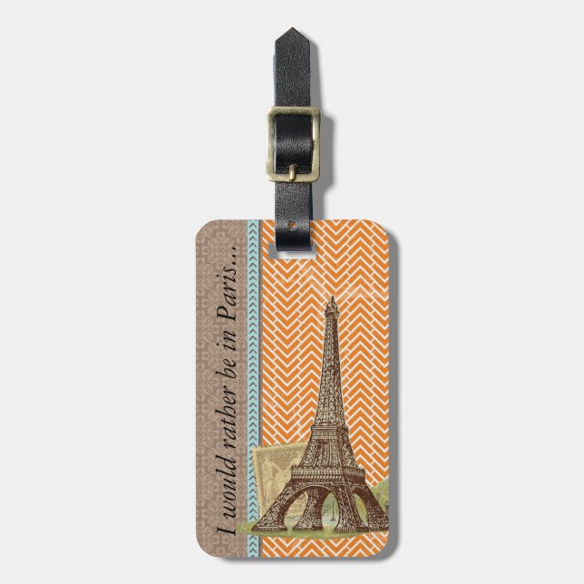 Paris Bag Luggage Tag (Front Vertical)