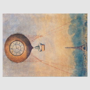 Paris Balloon Tissue or Decoupage Paper