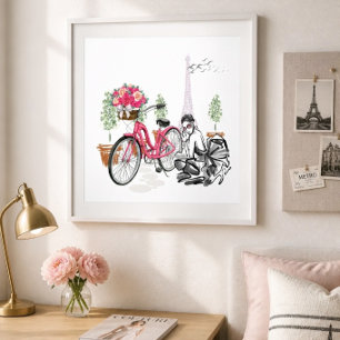 Paris Bike Ride Poster