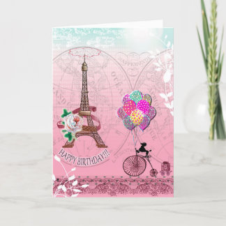 Paris Birthday Greeting Card