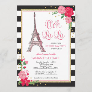Paris Birthday Invitation / Paris Birthday Invite