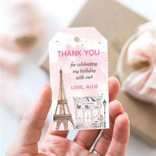 Paris Birthday Parisian Cafe Tea Party Birthday Gift Tags