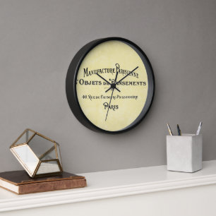 Paris Biz Card Wall Clock