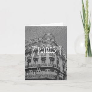 Paris Black and White Travel Notecard Architecture