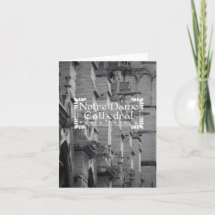 Paris Black and White Travel Notecard Notre Dame