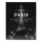 Paris Black and White Travel Poster Eiffel Tower