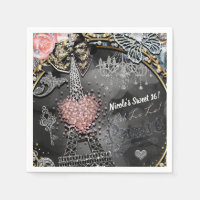 Paris Bling Glamour Sparkle France Sweet 16 Party