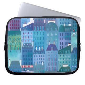 Paris Blue Laptop Sleeve