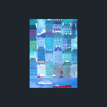 Paris Blues Canvas Print<br><div class="desc">Modern cityscape painting of Paris in the spring. For those who love France and French architecture.
Original art by Nic Squirrell</div>