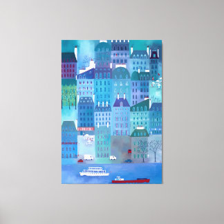 Paris Blues Canvas Print