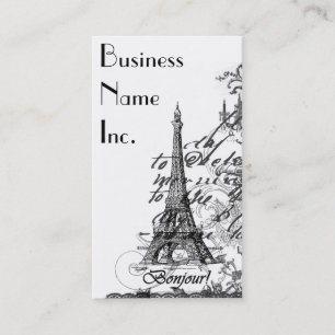 Paris Bonjour Collage Business Cards