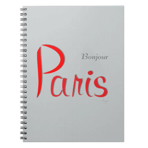 PARIS Bonjour (Hello) Notebook