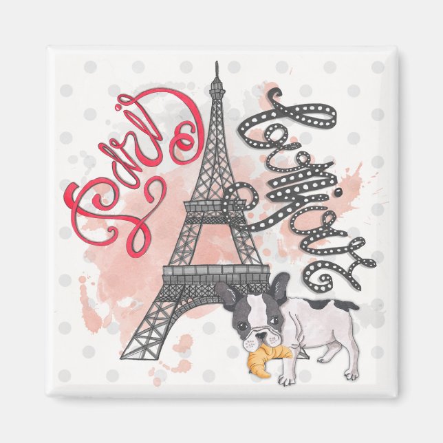 Paris Bonjour Magnet (Front)
