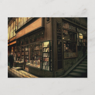 Paris Bookshop Postcard