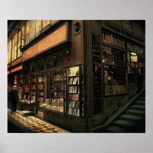 Paris Bookshop Poster