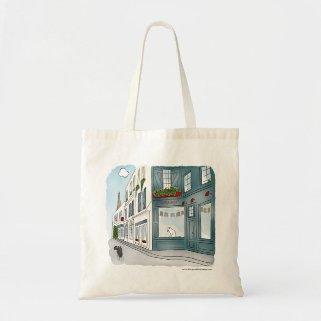 Paris Bookstore Cats Tote Bag (Front)