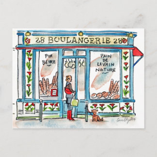 Paris BOULANGERIE 28 Invitation Postcard