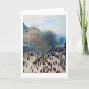 Paris Boulevard, Claude Monet Card