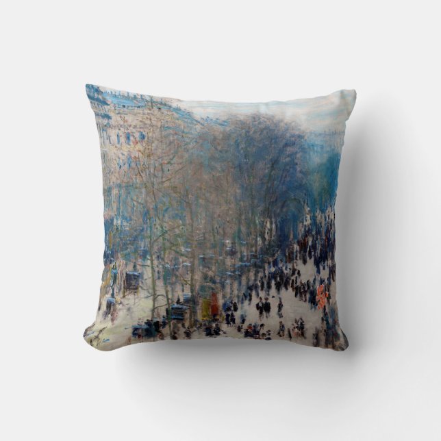 Paris Boulevard, Claude Monet Cushion (Front)