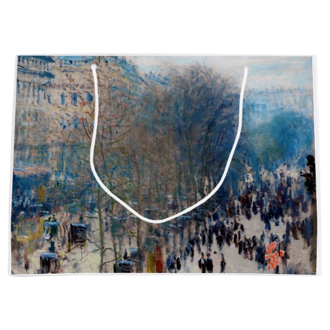 Paris Boulevard, Claude Monet Large Gift Bag (Front)
